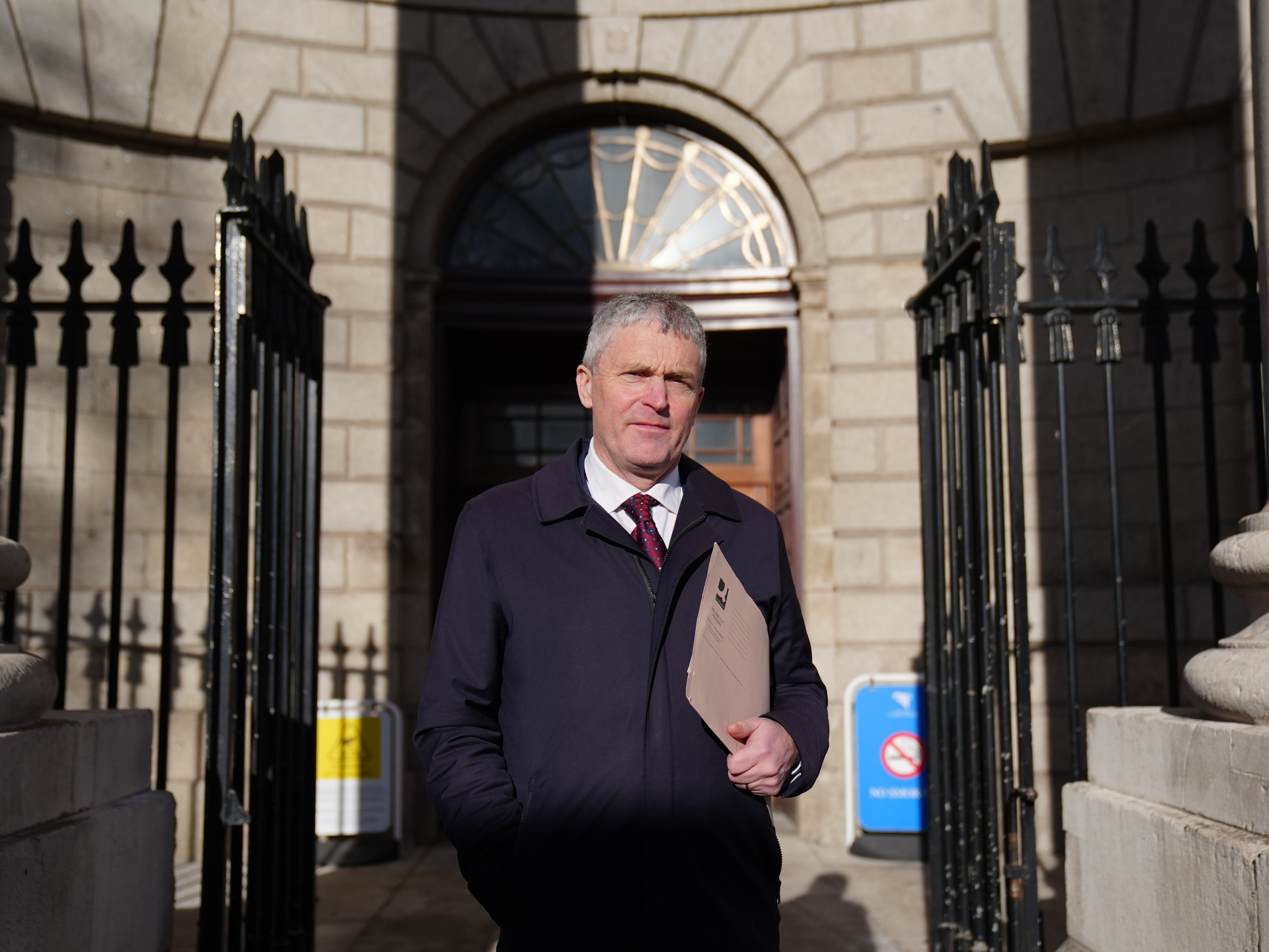 Pa Daly, the Sinn Fein TD for Kerry, outside the Four Courts in Dublin