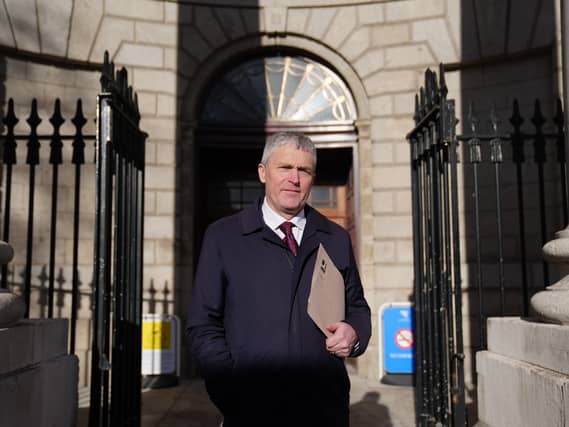 Pa Daly, the Sinn Fein TD for Kerry, outside the Four Courts in Dublin