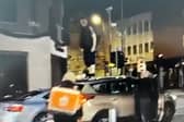 A still photo from a video which has been widely shared on social media