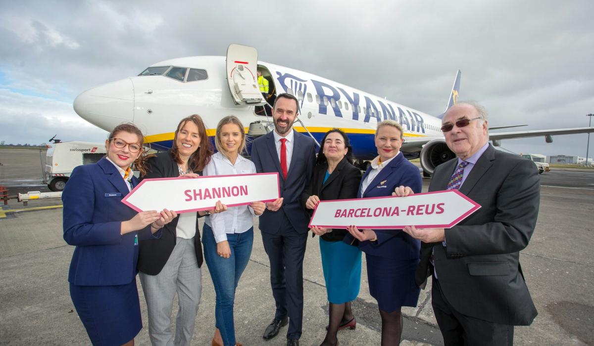 Ryanair's new Barcelona Reus flights lift off at Shannon Airport