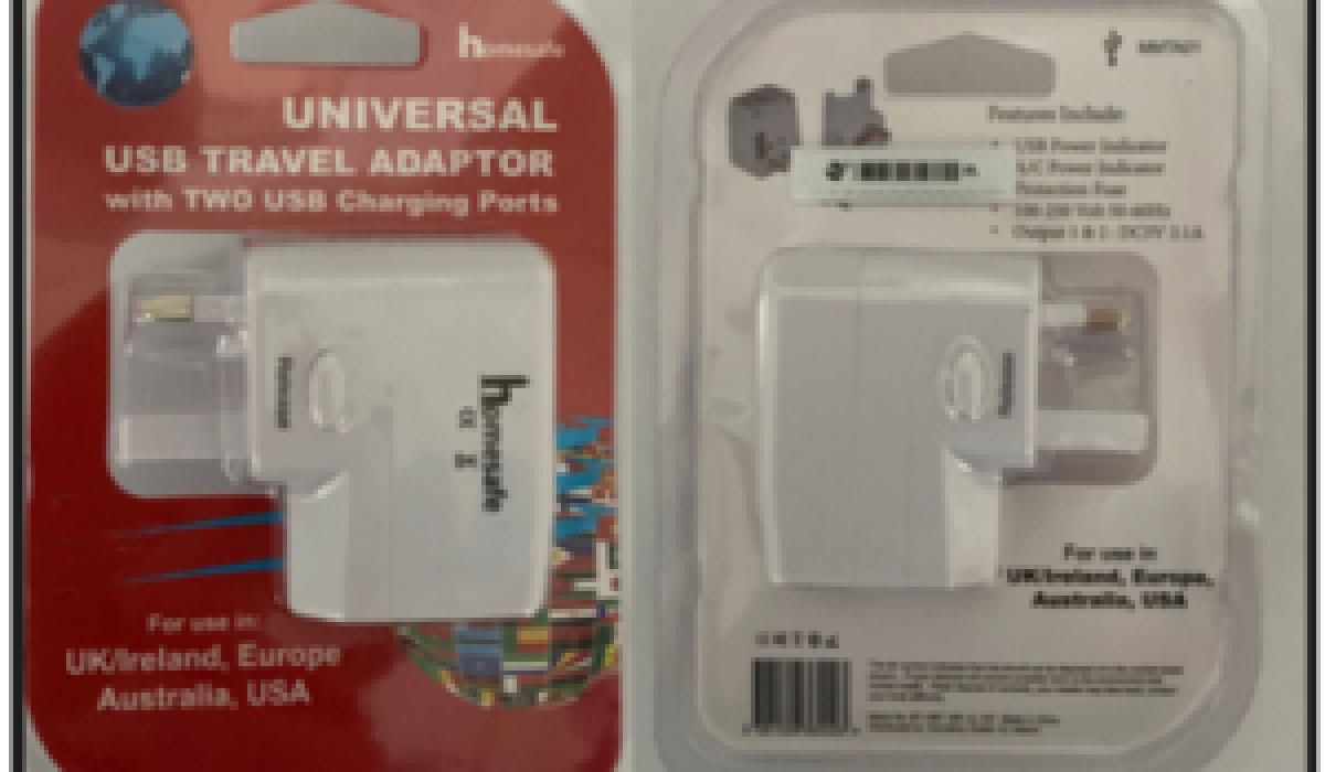 ALERT recall of thousands of travel adaptors sold in Ireland over