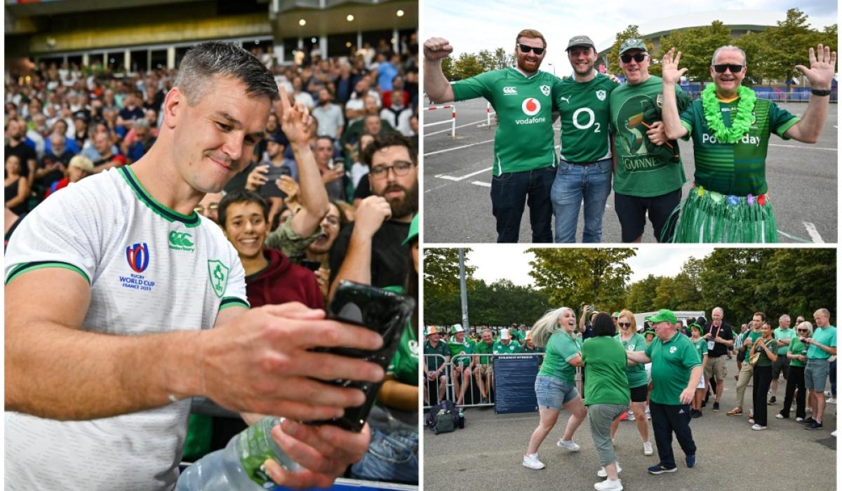 In pictures: Irish players celebrate with fans as Sexton breaks scoring