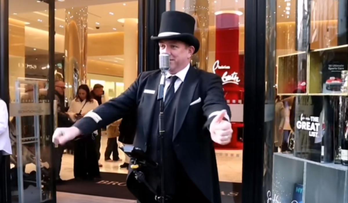 WATCH Brown Thomas doorman surprises shoppers by singing Christmas