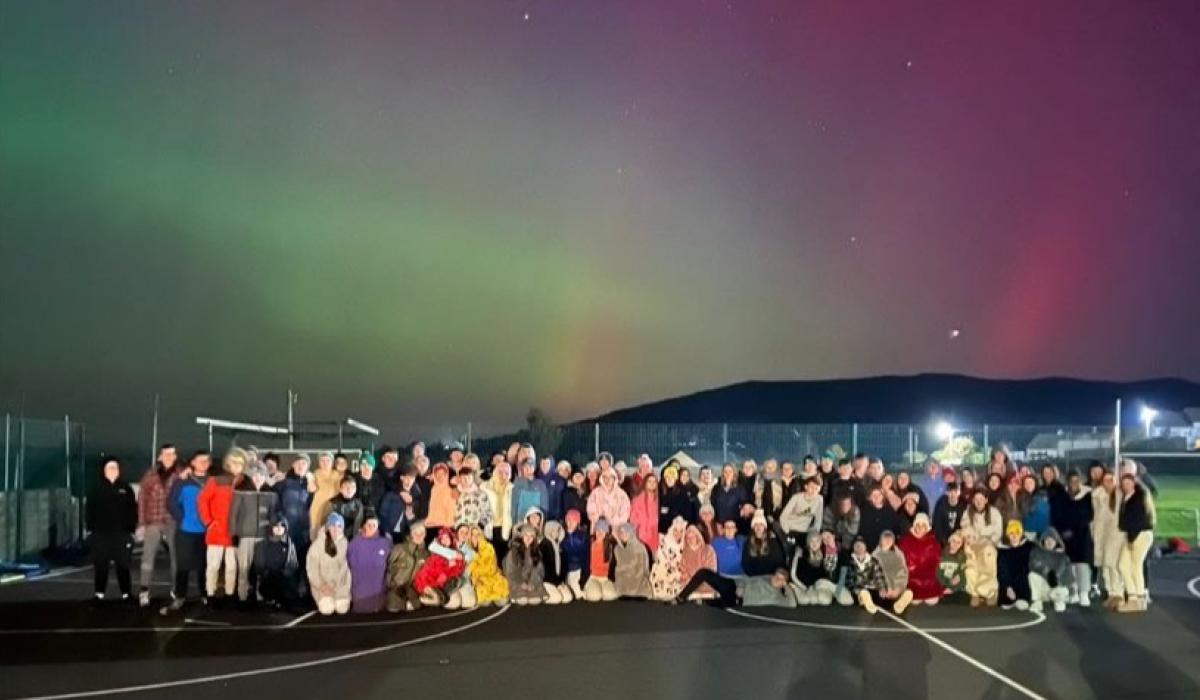Northern Lights captured at Limerick school during sleepout in aid of