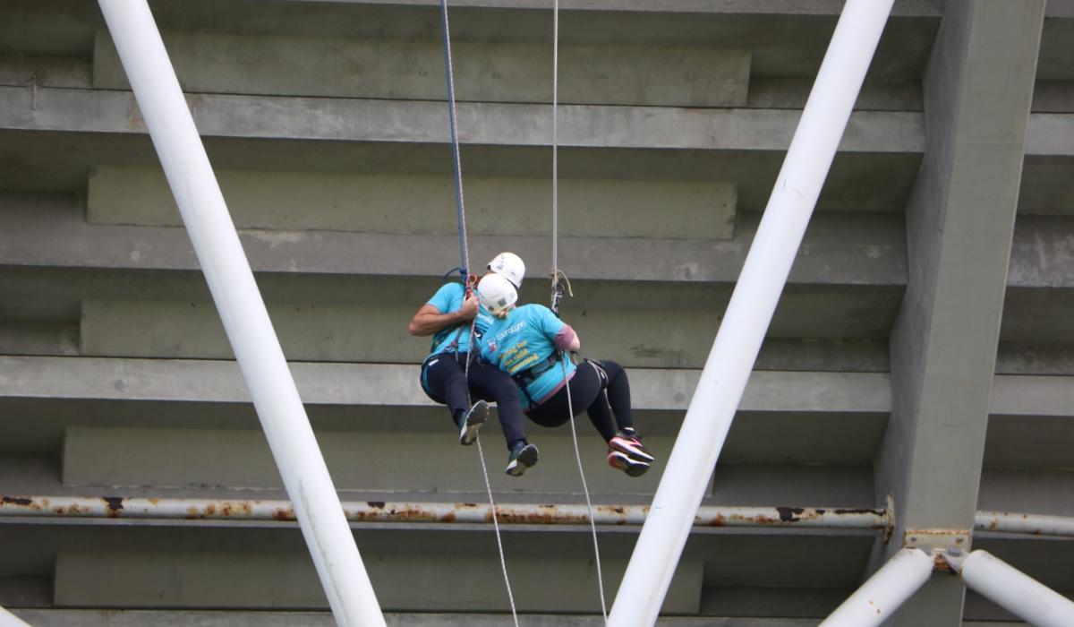 Love is in the air as couple get engaged during abseil in Limerick