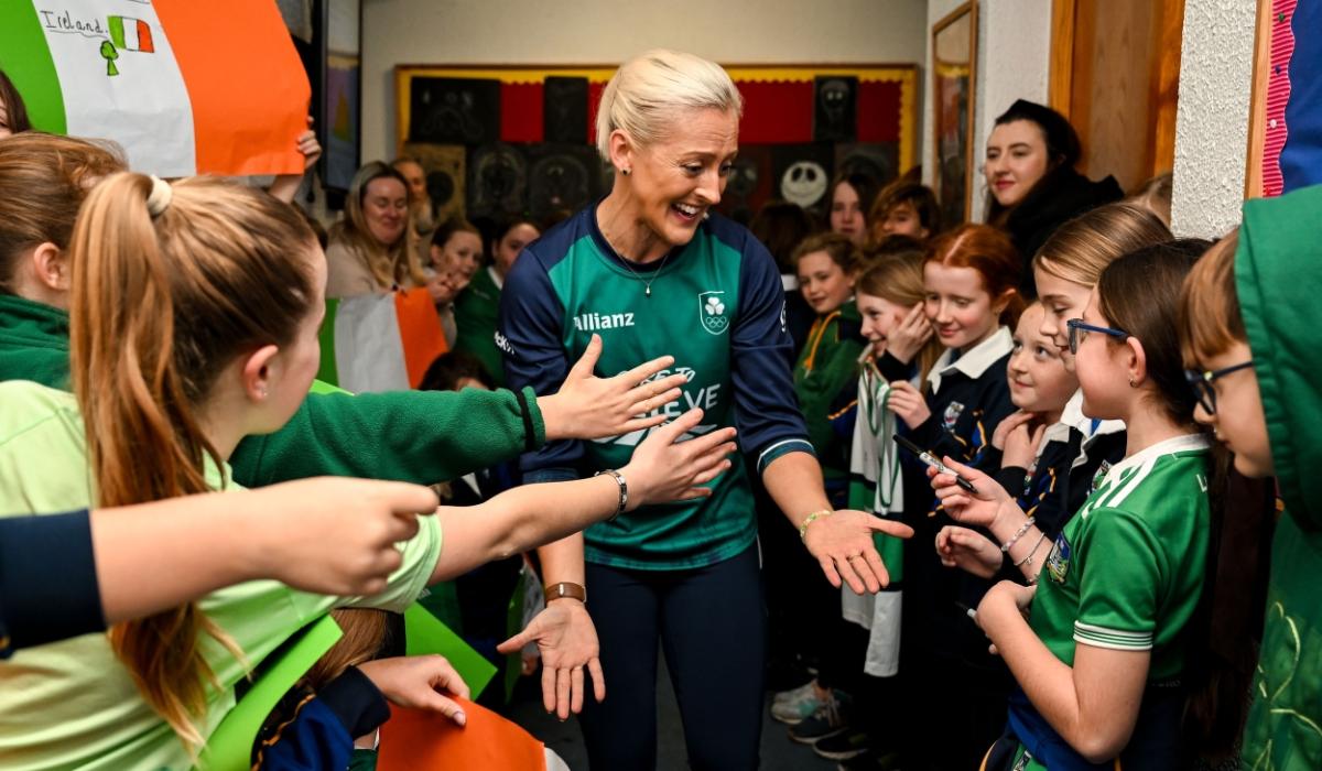 PICTURES: Irish Olympian Sarah Lavin visits Limerick primary school to promote Dare to Believe initiative