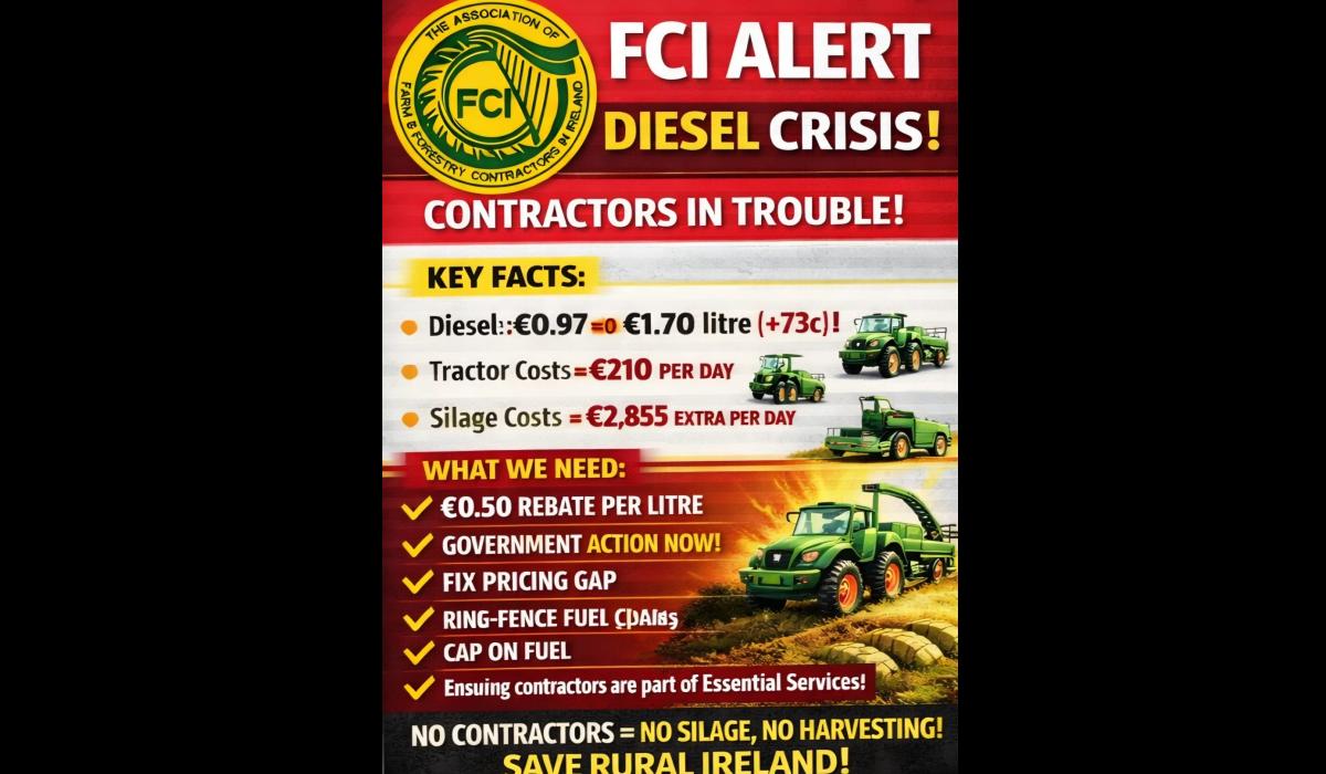 Silage season just weeks away and costs to jump €2,855 a day over fuel crisis, warn agri contractors