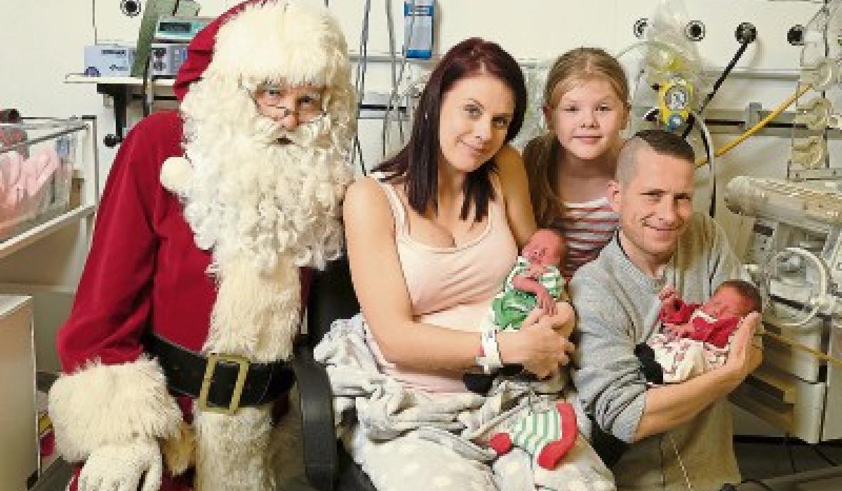 Santa visits the neonatal unit at Limerick's Maternity Hospital