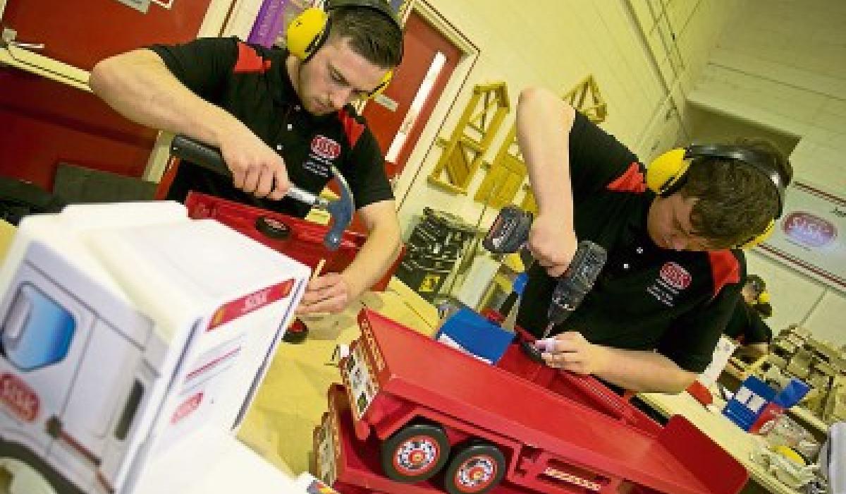 Building apprentices deliver handmade toys to Limerick kids for