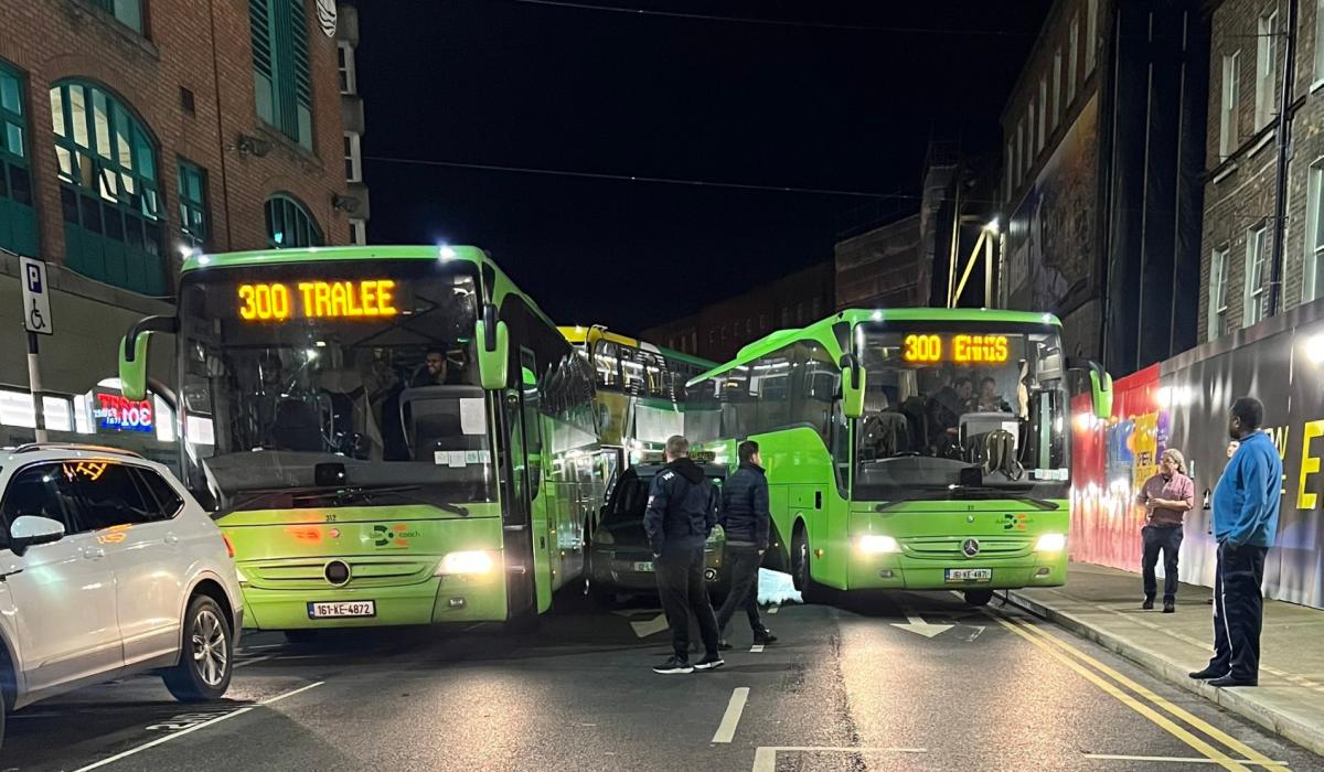 Car sandwiched between two buses in Limerick city centre Limerick Live