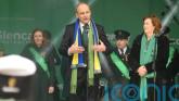 Taoiseach dons both Irish and Ukrainian colours at St Patrick's Day celebration