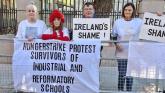Hunger strike outside Dáil Éireann by survivors of industrial and reformatory schools