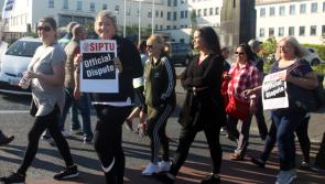 WATCH: Hundreds of workers take to the picket lines at Limerick hospitals