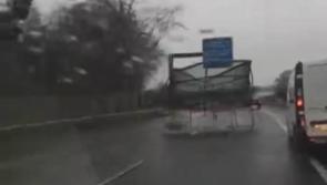 Storm Brendan: Trampoline blocks Limerick motorway