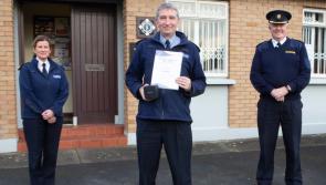 WATCH: Garda sergeant receives award following river rescue in Limerick village