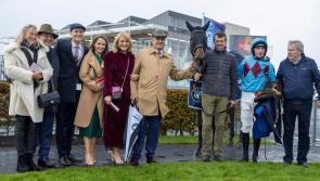 Limerick trainers and jockeys visit the winner's enclosure