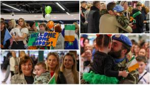 PICTURES: Friends and family welcome Irish troops home from Lebanon at Dublin Airport