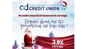 Drive into the New Year with Cois Sionna Desmond Credit Union&rsquo;s limited-time car loan offer