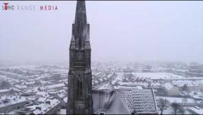 WATCH: Spectacular aerial footage shows Limerick city under thick blanket of snow