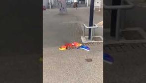 WATCH: Gardai investigate burning of a Pride flag in Limerick