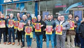 Protest outside KBC Limerick over Roscommon home repossession