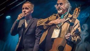 Iarla Ó Lionáird and Steve Cooney for Seachtain na Gaeilge show at Limerick's UCH