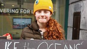 WATCH: Limerick student takes part in climate action protest outside Dail