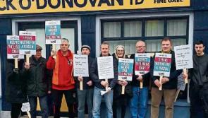 CE supervisors protest outside Limerick TD's office over lack of pension