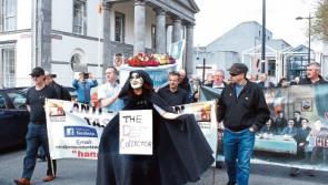 Angry scenes at Limerick courthouse during Anti Eviction Taskforce protest