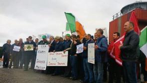 Farmers stage protest at Foynes Port