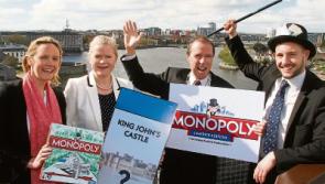 Dice to roll on Limerick Monopoly board game