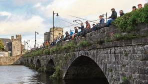 Fishing atop Thomond Bridge: residents reenact popular photo