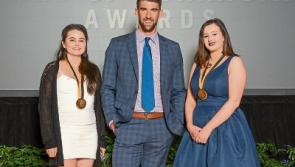 Limerick student student Emily Duffy meets Michael Phelps 