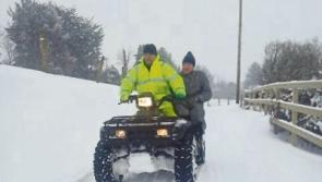 Priest boards quad bike in Limerick to administer Communion in the snowstorm
