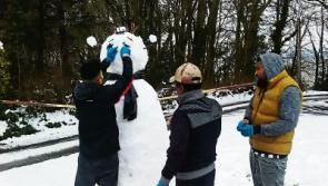 Snow is novel fun for asylum seekers in County Limerick