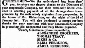 Limerick Chronicle files: The night gunpowder explosions rocked the city