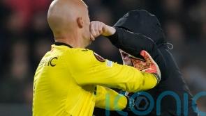 Sevilla goalkeeper Marko Dmitrovic attacked by pitch invader in PSV clash