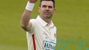 Lancashire and England seamer James Anderson receiving treatment for minor issue