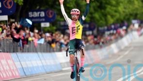 Irishman Ben Healy soloes to stage eight victory at Giro d’Italia