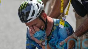 Mark Cavendish’s Tour de France record attempt ends with stage eight crash