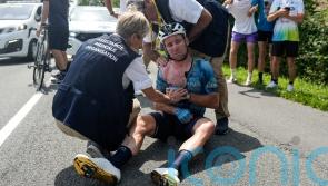 Mark Cavendish’s Tour de France record attempt ends with stage eight crash