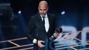 Manchester City boss Pep Guardiola named best men’s coach at FIFA awards