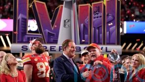 Travis Kelce plays down barging into ‘greatest coach’ Andy Reid at Super Bowl