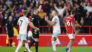 West Ham’s Kalvin Phillips hopes red card at Forest marks end of run of bad luck