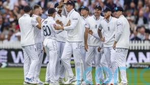 Gus Atkinson takes two wickets in first session of James Anderson’s final Test