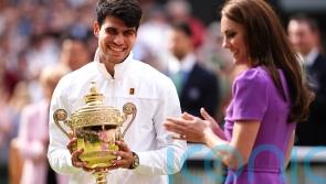 Kate presents Wimbledon men’s final trophy to Carlos Alcaraz