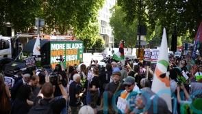 Kneecap ‘plasters’ London with message of support for group member due in court