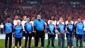 Football fans with dementia walk out with players for England-Wales match