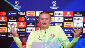 Manchester City striker Erling Haaland insists he is not thinking about records