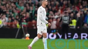Cristiano Ronaldo sent off as Troy Parrott&rsquo;s brace earns Ireland famous victory
